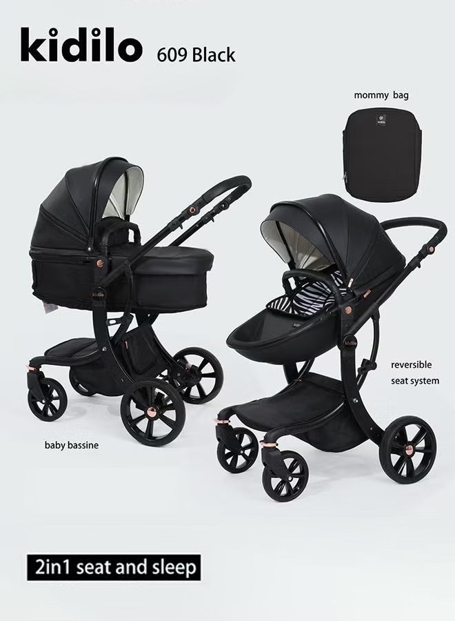 كيديليو عربة أطفال قابلة للتحويل 3 في 1 مع وضع سرير الأطفال - Image 1